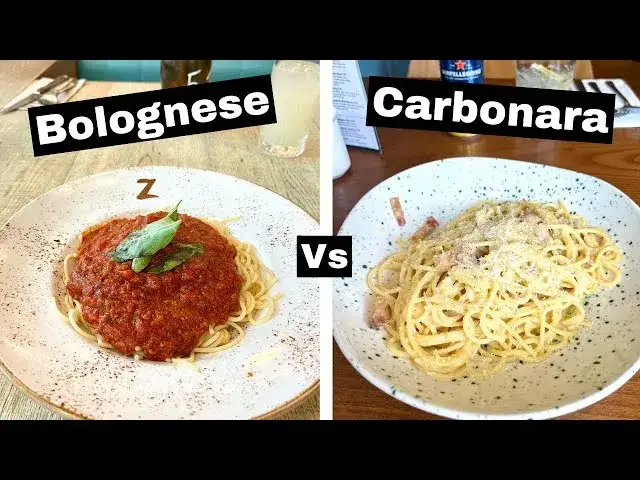 spaghetti bolognese lub carbonara
