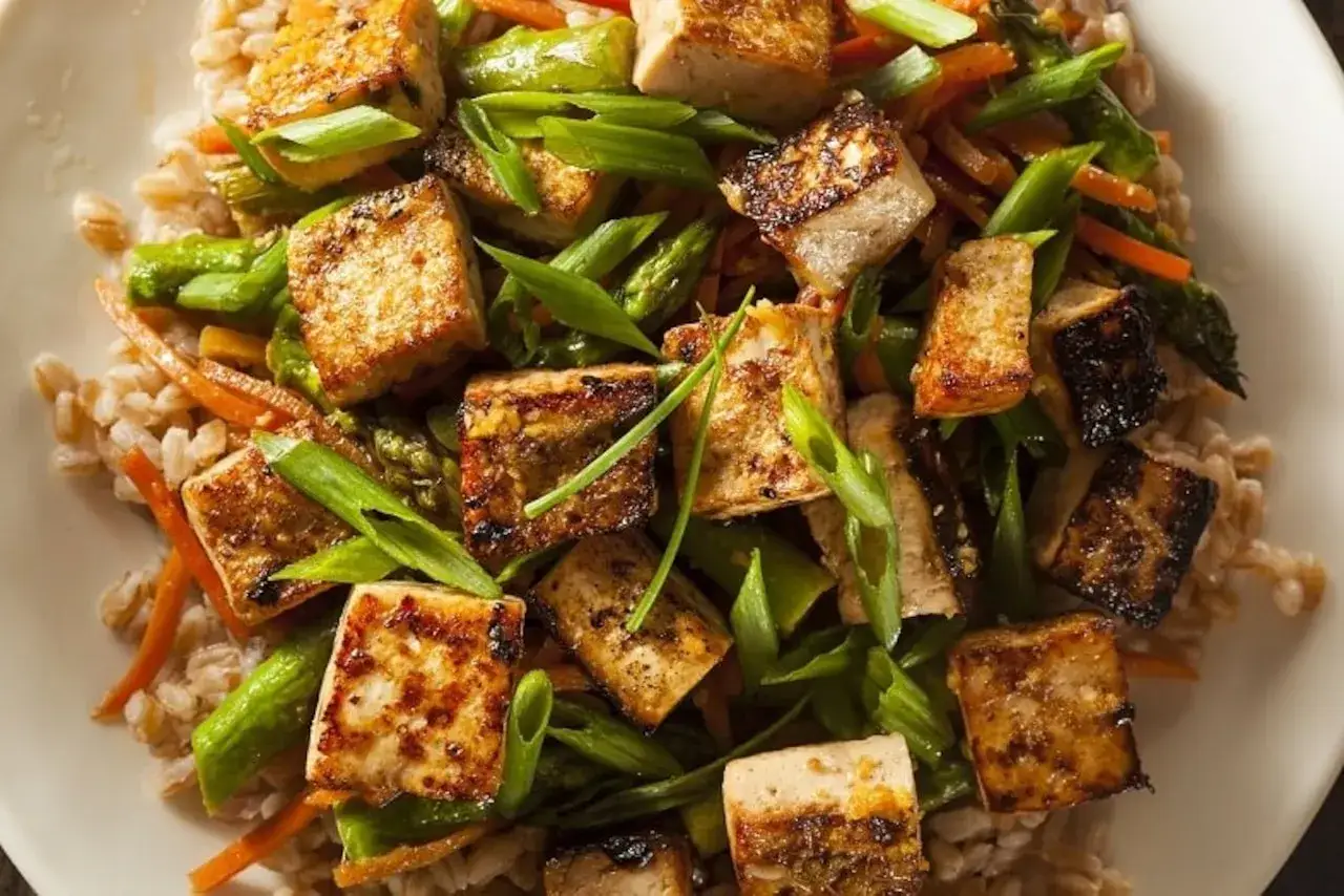 smażenie tofu na patelni