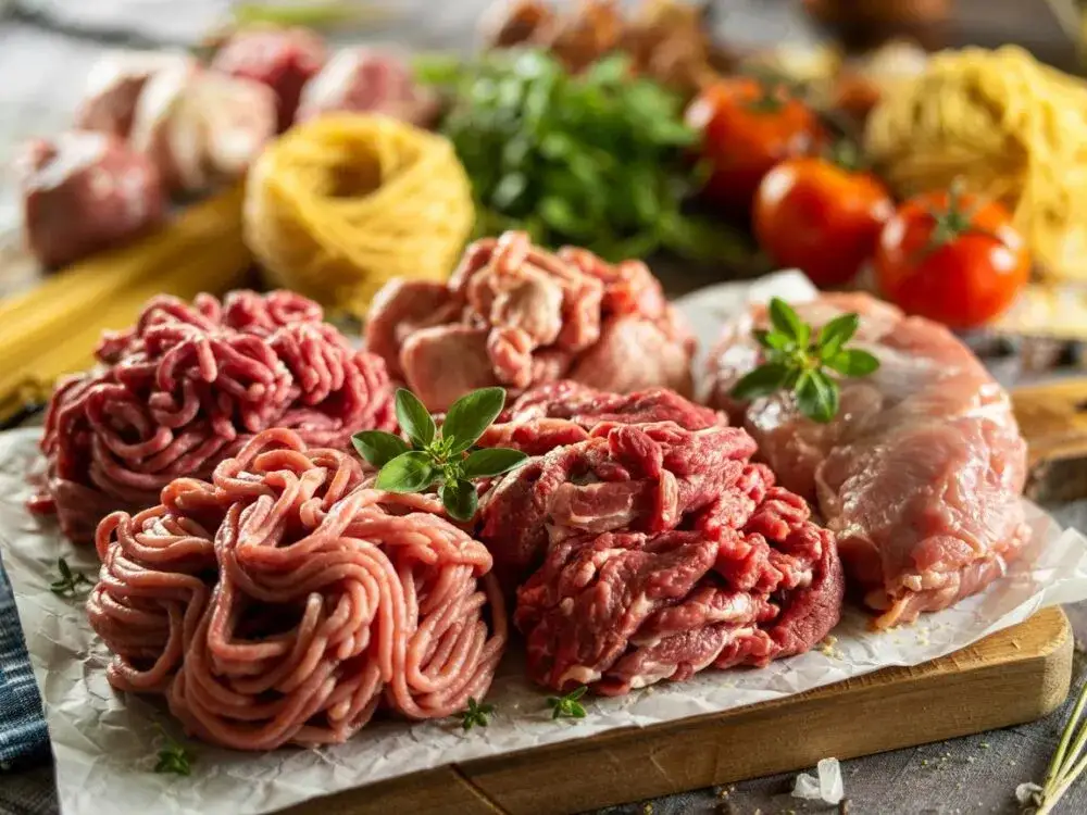 różne rodzaje mięsa mielonego do spaghetti